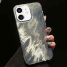 For iPhone 12 Foxtail Bronzing Laser Gradient Phone Case(White) - 1