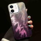 For iPhone 12 Foxtail Bronzing Laser Gradient Phone Case(Purple) - 1