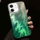 For iPhone 12 Foxtail Bronzing Laser Gradient Phone Case(Green) - 1