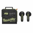 D MOOSTER D37 TWS Oil Barrel Bluetooth Earphone(Black Green) - 1