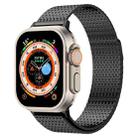 For Apple Watch SE 2023 44mm Milanese Loop Magnetic Clasp Stainless Steel Watch Band(Black) - 1