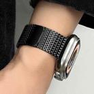 For Apple Watch SE 2023 44mm Milanese Loop Magnetic Clasp Stainless Steel Watch Band(Black) - 7