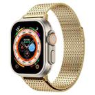 For Apple Watch Series 7 45mm Milanese Loop Magnetic Clasp Stainless Steel Watch Band(Gold) - 1