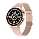 ET490 1.27 inch IP68 Waterproof Leather Strap Smart Watch, Support ECG(Pink) - 1