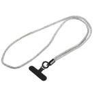 Sparkling Diamond Round Anti-lost Rope Long Lanyard(Silver) - 1