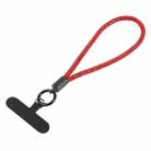 Sparkling Diamond Round Anti-lost Rope Short Lanyard(Red) - 1