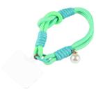 Pearl Splicing Round Twist Rope Short Lanyard(Cyan Green) - 1