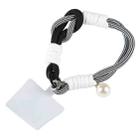 Pearl Splicing Round Twist Rope Short Lanyard(Black White) - 1