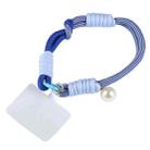 Pearl Splicing Round Twist Rope Short Lanyard(Dark Blue Blue) - 1