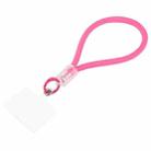 Plastic Buckle Round Twist Rope Short Lanyard(Rose Red) - 1