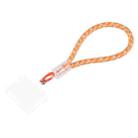 Plastic Buckle Round Twist Rope Short Lanyard(Orange Grey) - 1