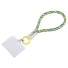 Plastic Buckle Round Twist Rope Short Lanyard(Yellow Blue) - 1