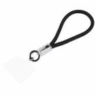 Plastic Buckle Round Twist Rope Short Lanyard(Full Black) - 1