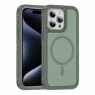 For iPhone 15 Pro Max Guard Magsafe Magnetic Ring Matte Phone Case(Green) - 1