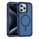 For iPhone 15 Pro Guard Magsafe Magnetic Ring Matte Phone Case(Royal Blue) - 1