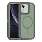 For iPhone 12 Pro Max Guard Magsafe Magnetic Ring Matte Phone Case(Green) - 1
