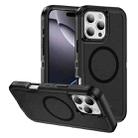 For iPhone 16 Pro Max Guard Magsafe Magnetic Ring Matte Phone Case(Black) - 1