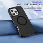 For iPhone 16 Pro Max Guard Magsafe Magnetic Ring Matte Phone Case(Black) - 3