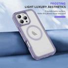 For iPhone 16 Pro Max Guard Magsafe Magnetic Ring Matte Phone Case(Light Purple) - 3