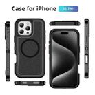 For iPhone 16 Pro Guard Magsafe Magnetic Ring Matte Phone Case(Black) - 2