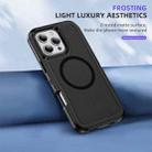 For iPhone 16 Pro Guard Magsafe Magnetic Ring Matte Phone Case(Black) - 3