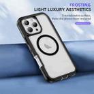 For iPhone 16 Pro Guard Magsafe Magnetic Ring Matte Phone Case(Black+Transparent) - 3