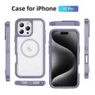 For iPhone 16 Pro Guard Magsafe Magnetic Ring Matte Phone Case(Light Purple) - 2