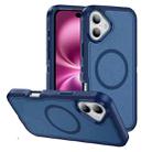 For iPhone 16 Plus Guard Magsafe Magnetic Ring Matte Phone Case(Royal Blue) - 1