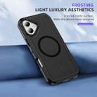 For iPhone 16 Plus Guard Magsafe Magnetic Ring Matte Phone Case(Black) - 3