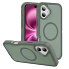 For iPhone 16 Plus Guard Magsafe Magnetic Ring Matte Phone Case(Green) - 1