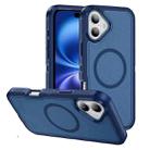 For iPhone 16 Guard Magsafe Magnetic Ring Matte Phone Case(Royal Blue) - 1