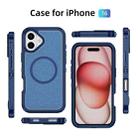 For iPhone 16 Guard Magsafe Magnetic Ring Matte Phone Case(Royal Blue) - 2