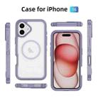 For iPhone 16 Guard Magsafe Magnetic Ring Matte Phone Case(Light Purple) - 2