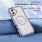 For iPhone 16 Guard Magsafe Magnetic Ring Matte Phone Case(Light Purple) - 3