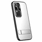 For vivo S18 Pro R-JUST RJ-61 Electroplating Frosted TPU + PC Phone Case with Holder(Silver) - 1