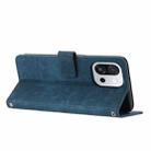 For OnePlus 13T 5G Skin Feel Stripe Pattern Leather Phone Case with Lanyard(Blue) - 3