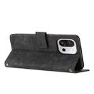 For OnePlus 13T 5G Skin Feel Stripe Pattern Leather Phone Case with Lanyard(Black) - 3