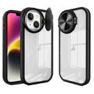 For iPhone 14 Plus Round Camshield TPU Hybrid PC Phone Case(Black) - 1