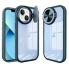 For iPhone 13 Round Camshield TPU Hybrid PC Phone Case(Blue) - 1