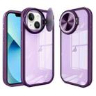 For iPhone 13 Round Camshield TPU Hybrid PC Phone Case(Purple) - 1