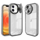 For iPhone 12 Round Camshield TPU Hybrid PC Phone Case(Grey) - 1