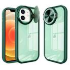 For iPhone 12 Round Camshield TPU Hybrid PC Phone Case(Green) - 1