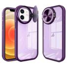 For iPhone 12 Round Camshield TPU Hybrid PC Phone Case(Purple) - 1