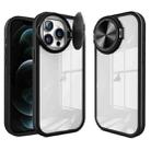 For iPhone 12 Pro Max Round Camshield TPU Hybrid PC Phone Case(Black) - 1