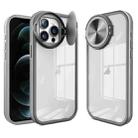 For iPhone 12 Pro Max Round Camshield TPU Hybrid PC Phone Case(Grey) - 1