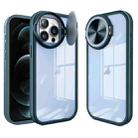 For iPhone 12 Pro Max Round Camshield TPU Hybrid PC Phone Case(Blue) - 1