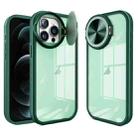 For iPhone 12 Pro Max Round Camshield TPU Hybrid PC Phone Case(Green) - 1