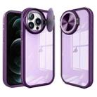 For iPhone 12 Pro Max Round Camshield TPU Hybrid PC Phone Case(Purple) - 1