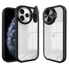 For iPhone 11 Pro Max Round Camshield TPU Hybrid PC Phone Case(Black) - 1