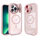For iPhone 13 Pro Round Camshield MagSafe TPU Hybrid PC Phone Case(Pink) - 1